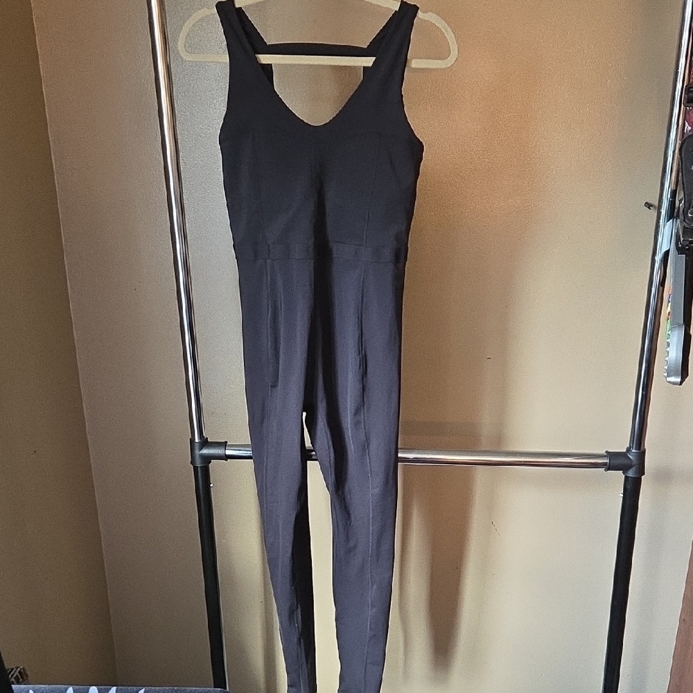 Fabletics Black V-Neck Jumpsuit